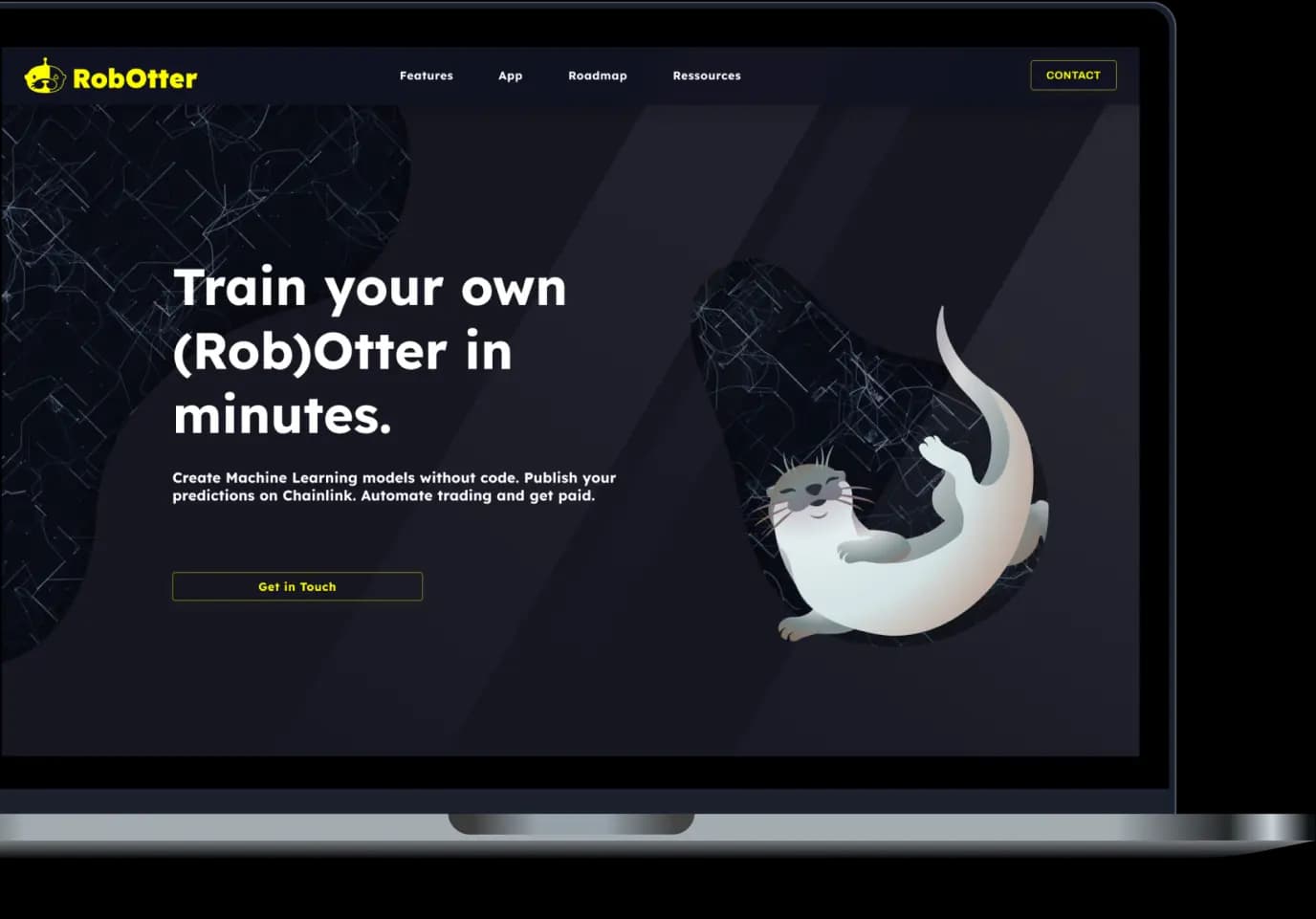 Designprojekt RobOtter Mockup Webdesign