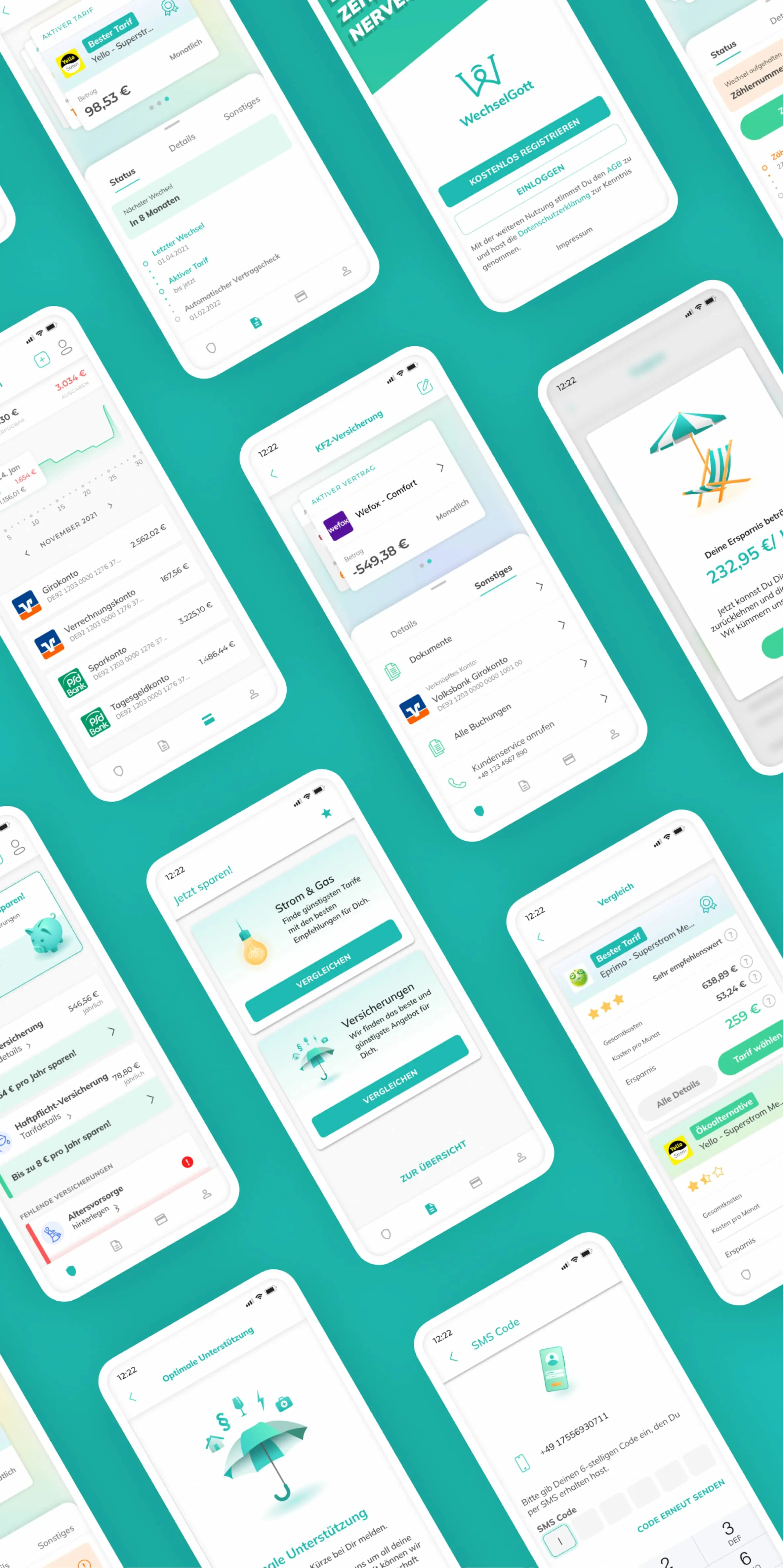 Designprojekt WechselGott Mockup Handyapp Screens Designprojekt WechselGott Mockup Handyapp Screens